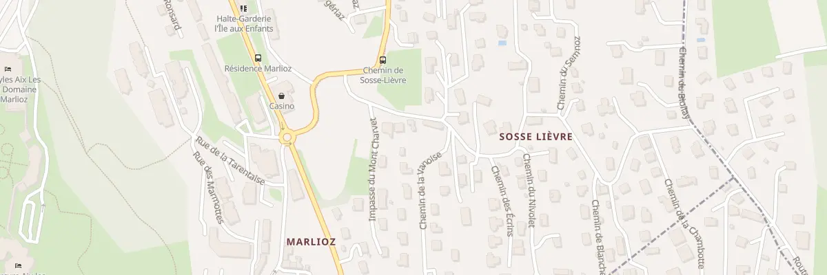 Plan du 8 Che de Sosse Lièvre à Aix-les-Bains