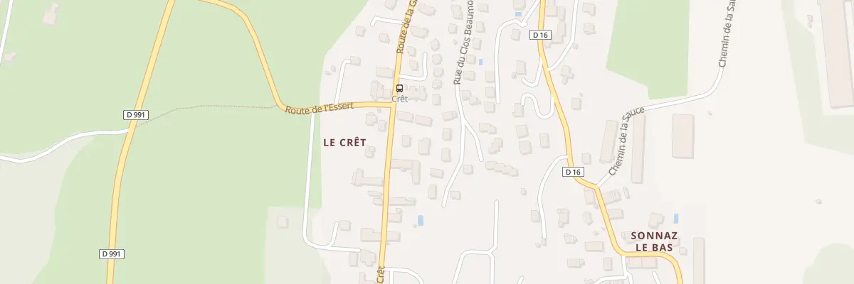 Plan du 836 Rte du Crêt à Sonnaz