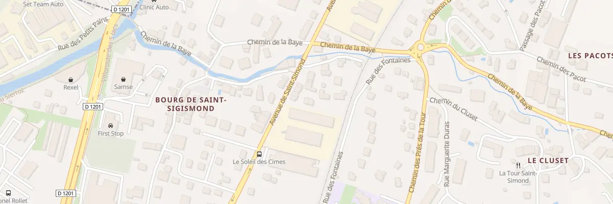 Plan du 156T Av de St Simond à Aix-les-Bains