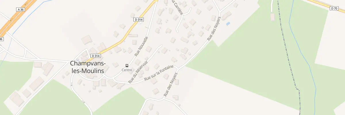 Plan du 7 Rue sur la Fontaine à Champvans-les-Moulins