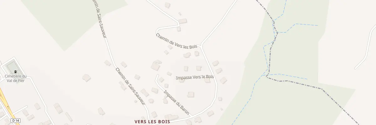 Plan du 827 Che de Vers les Bois à Vallières-sur-Fier