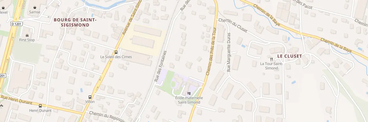 Plan du 132 Rue des Fontaines à Aix-les-Bains