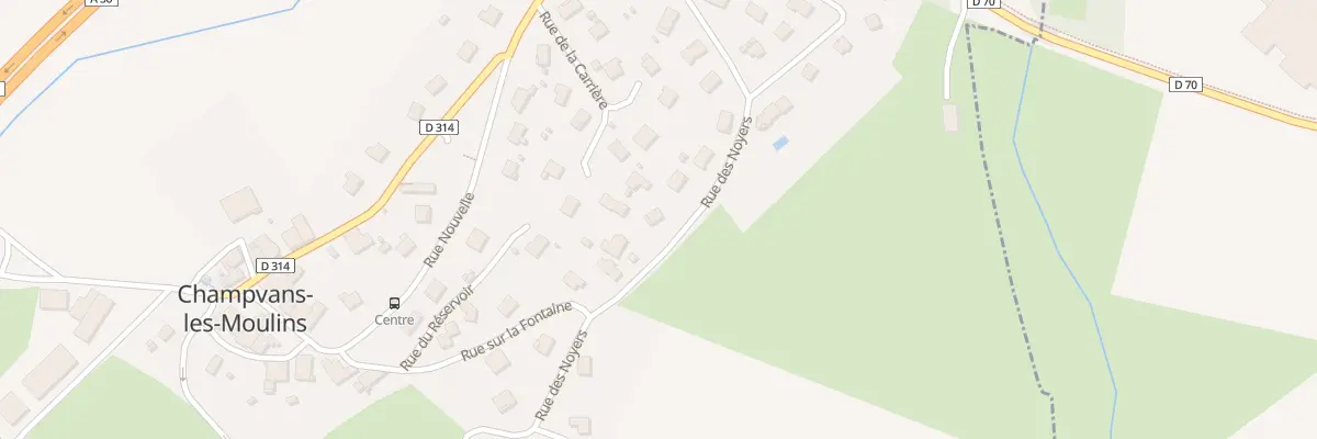 Plan du 16 Rue des Noyers à Champvans-les-Moulins
