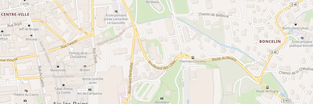 Plan du 51 Bd des Côtes à Aix-les-Bains