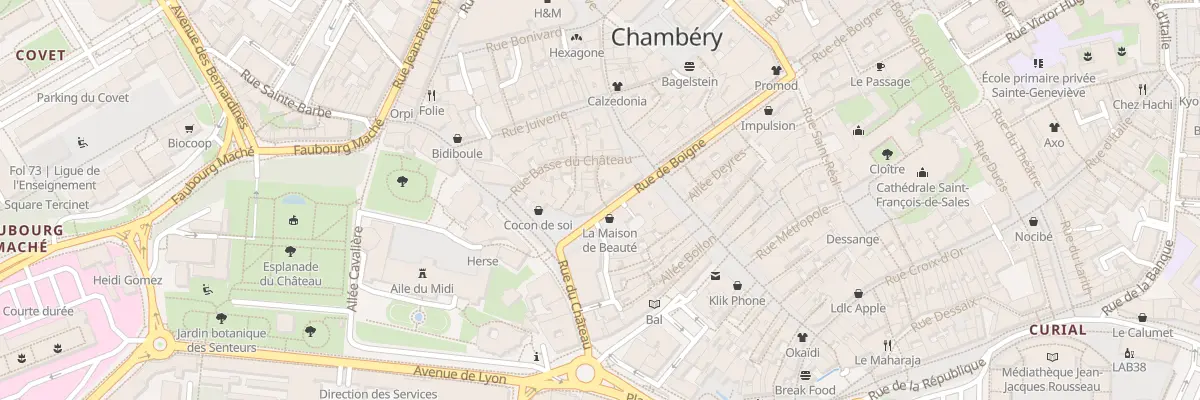 Plan du 16 Rue de Boigne à Chambéry