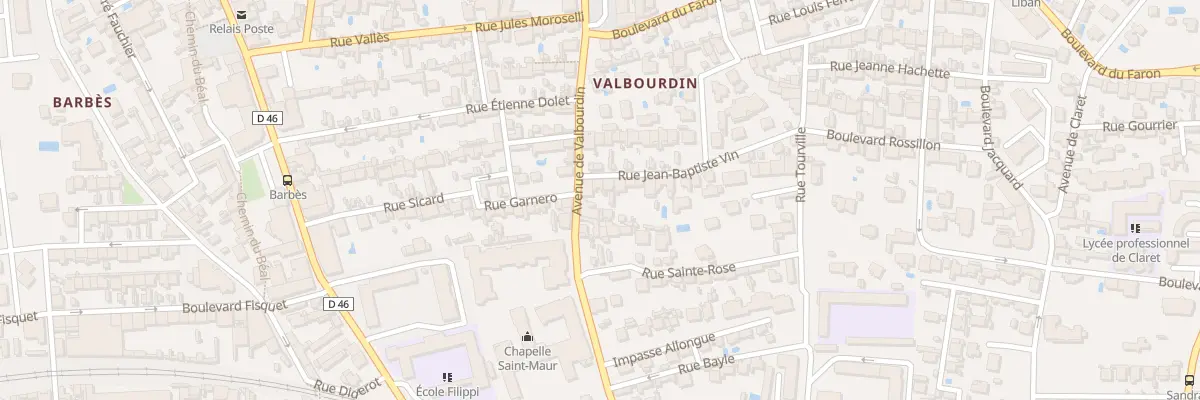 Plan du 4 Rue Jean-Baptiste Vin à Toulon