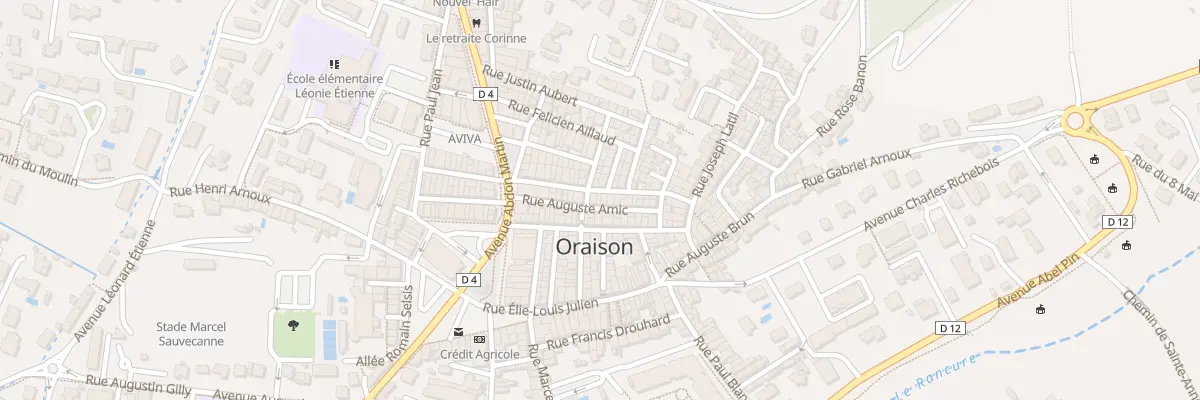 Plan du 14 Rue Auguste Amic à Oraison