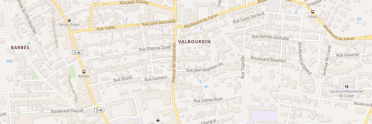 Plan du 5 Rue Jean-Baptiste Vin à Toulon
