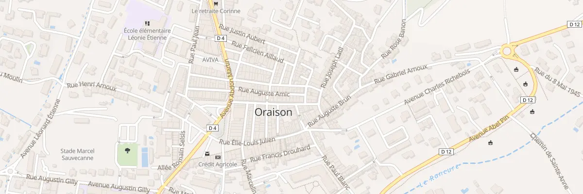Plan du 9 Rue Auguste Amic à Oraison