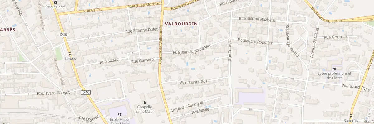 Plan du 16 Rue Jean-Baptiste Vin à Toulon