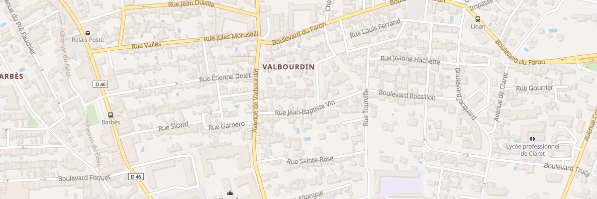 Plan du 15 Rue Jean-Baptiste Vin à Toulon