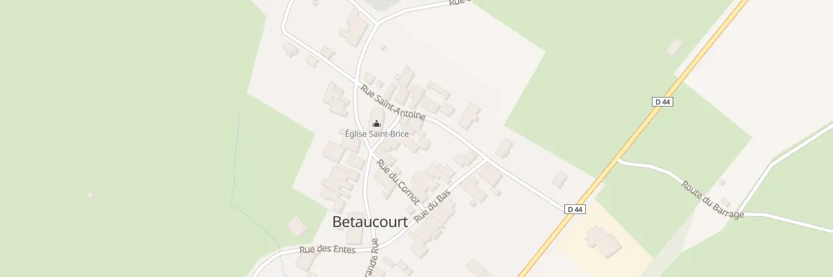 Plan du 8 Rue de l’Eglise à Betaucourt