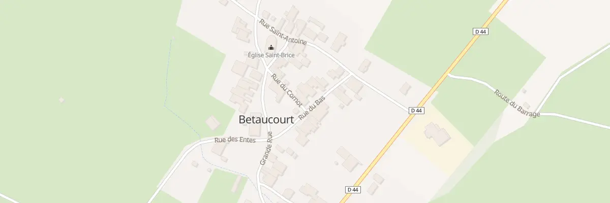 Plan du 2 Rue du Cornot à Betaucourt