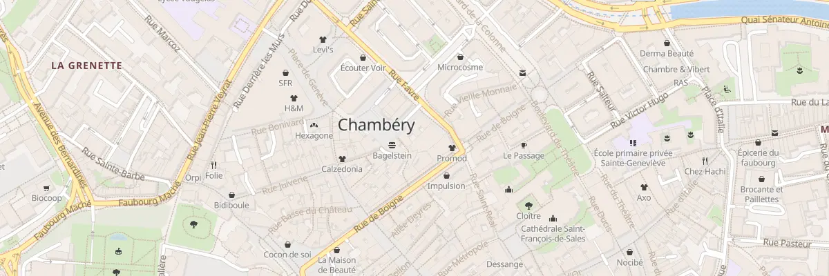 Plan du 5 Pl de l’Hotel de Ville à Chambéry