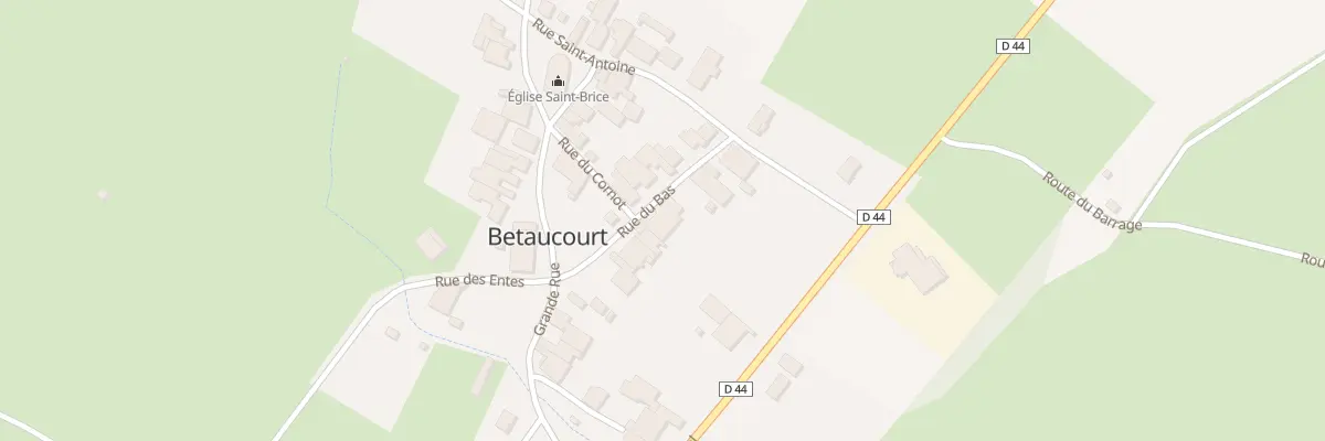 Plan du 8 Rue du Bas à Betaucourt