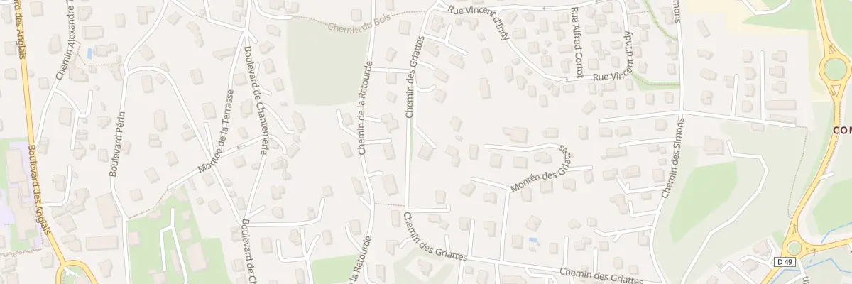 Plan du 40 Che des Griattes à Aix-les-Bains