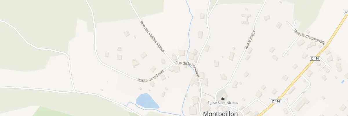 Plan du 16 Rue de la Fontaine à Montboillon