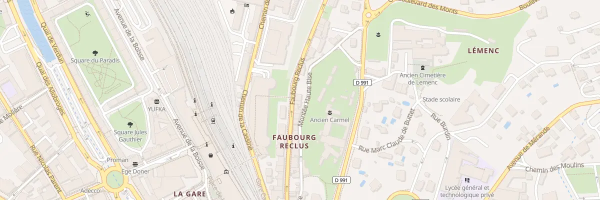 Plan du 356 Fg Reclus à Chambéry