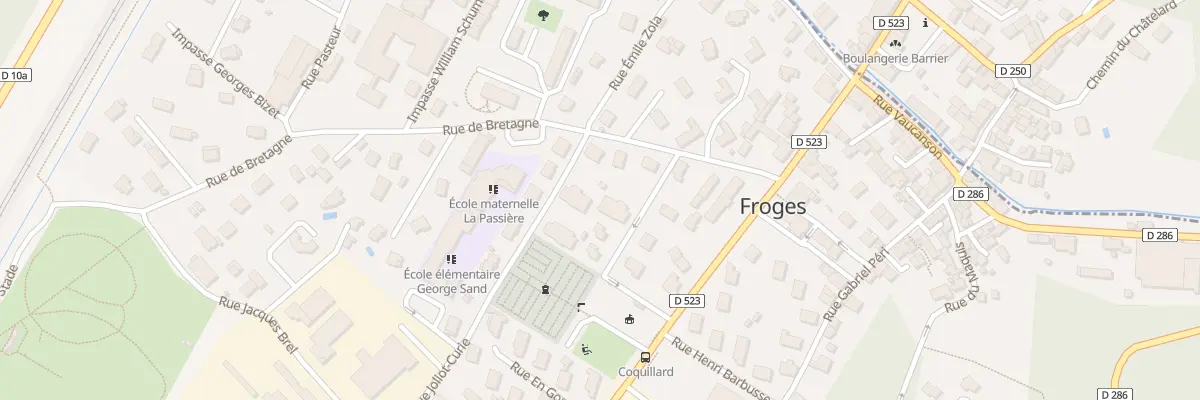 Plan du 1 Rue Joliot Curie à Froges