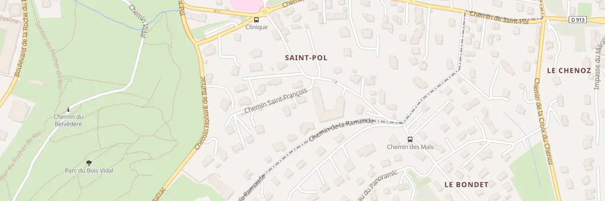 Plan du 1 Che Saint François à Aix-les-Bains