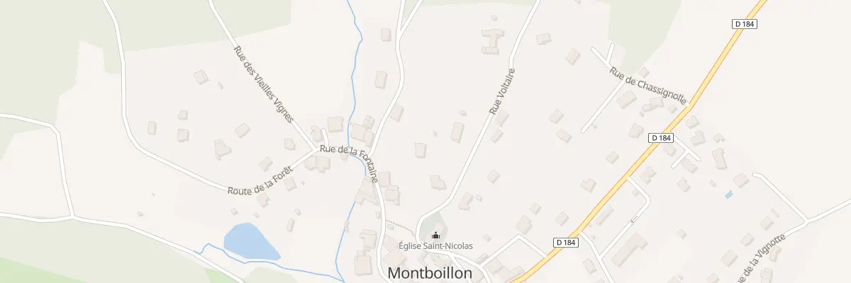 Plan du 1 Rue Voltaire à Montboillon
