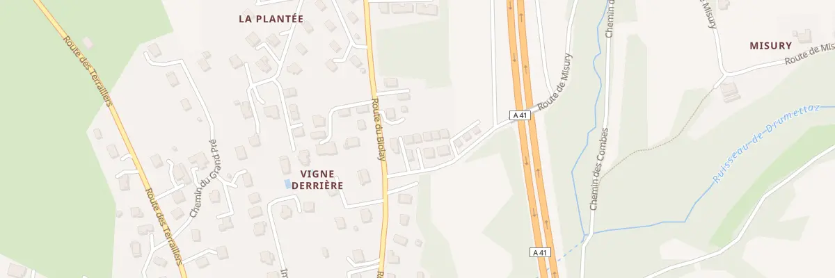 Plan du 2180 Rte de Misury à Drumettaz-Clarafond