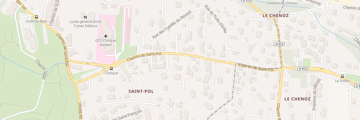 Plan du 17 Rue Professeur Jean Bernard à Aix-les-Bains