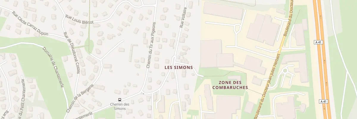 Plan du 52A Che des Simons à Aix-les-Bains