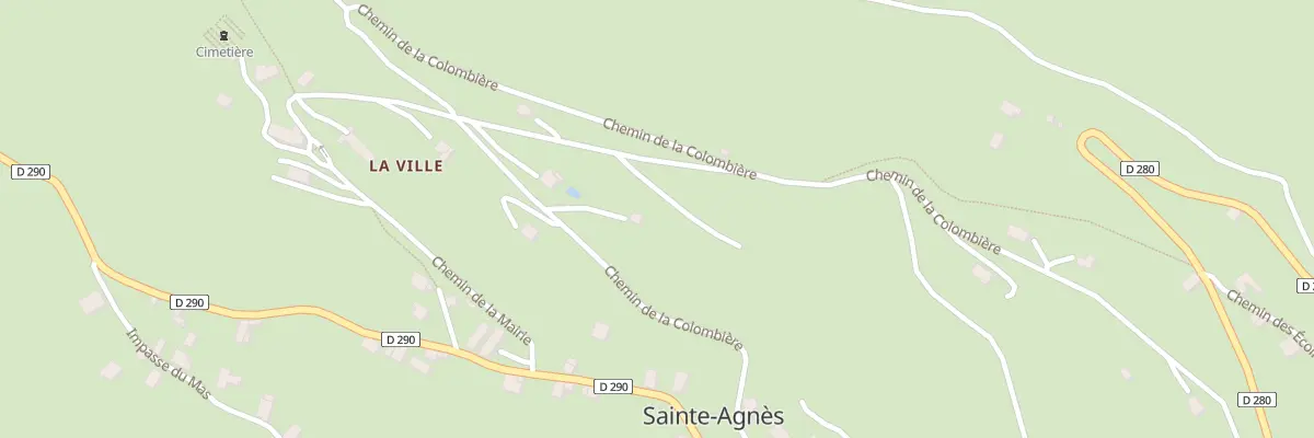 Plan du 9037 La Ville à Sainte-Agnès