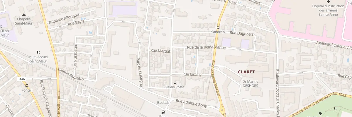 Plan du 390 Av de Claret à Toulon
