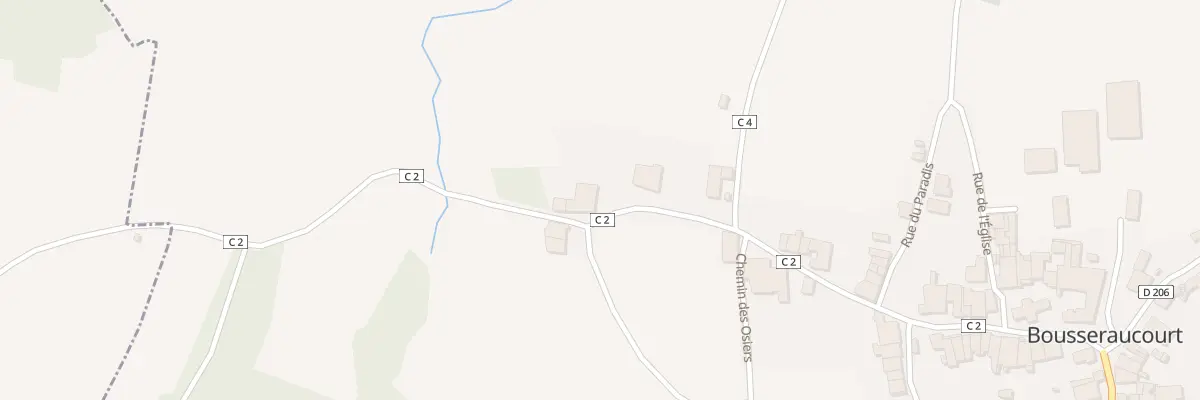 Plan du 14 Rue de la Brasserie à Bousseraucourt