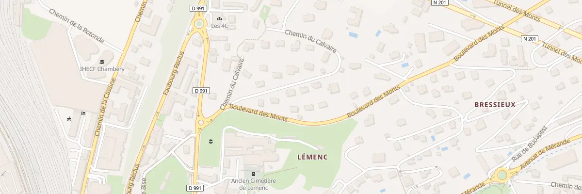 Plan du 106 Che du Calvaire à Chambéry