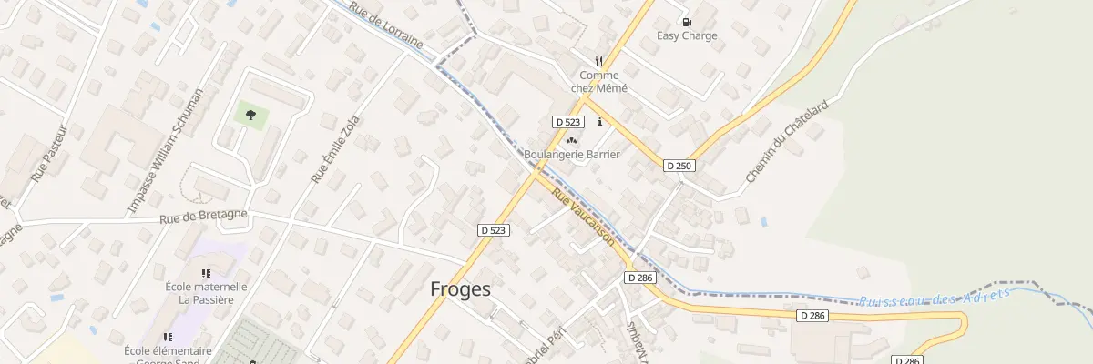 Plan du 2 Rue Vaucanson à Froges
