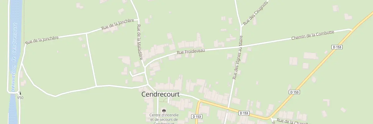Plan du 8 Rue de Froideveau à Cendrecourt