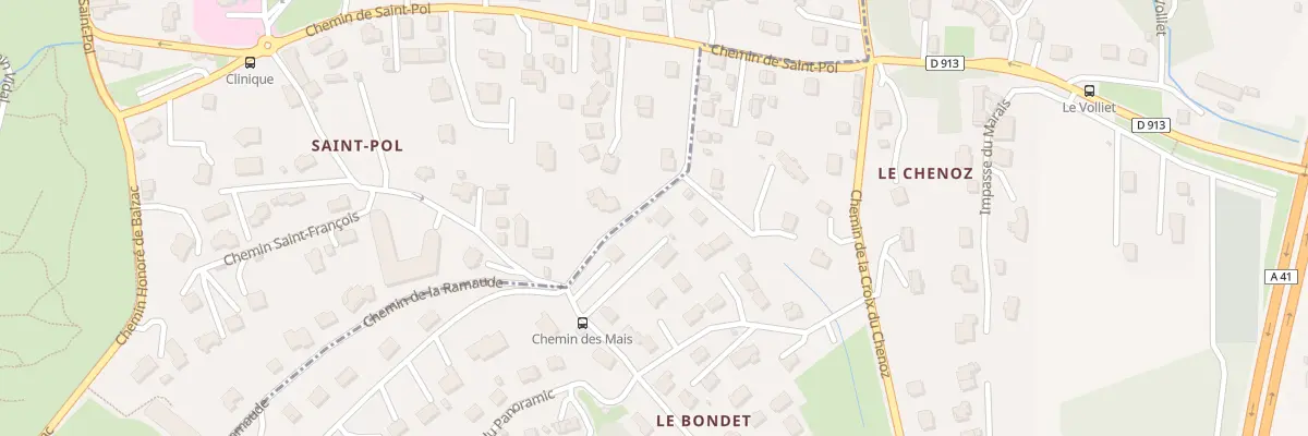 Plan du 36 Che Notre-Dame des Neiges à Mouxy