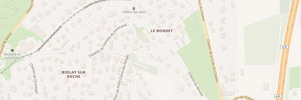 Plan du 301 Che du Bondet à Mouxy