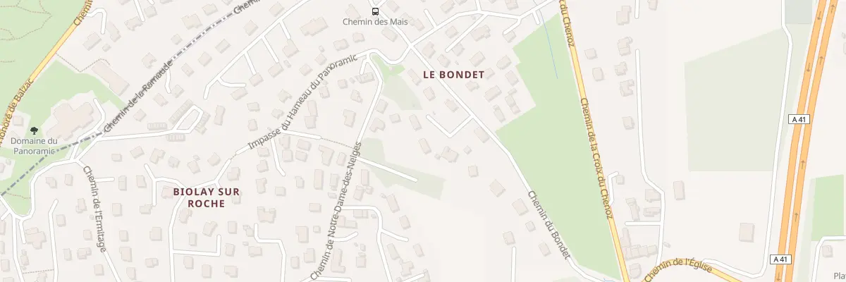 Plan du 295 Che du Bondet à Mouxy
