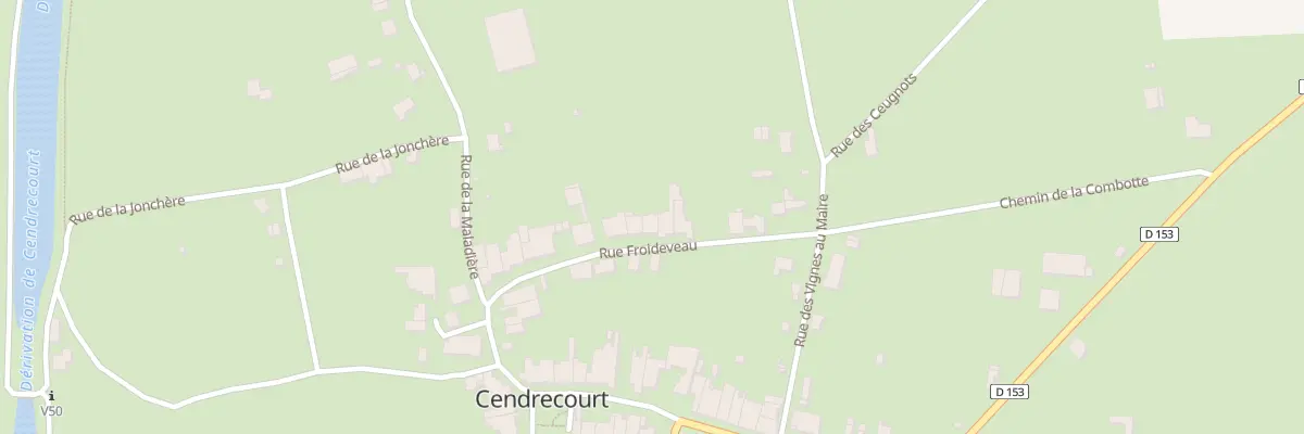 Plan du 13 Rue de Froideveau à Cendrecourt