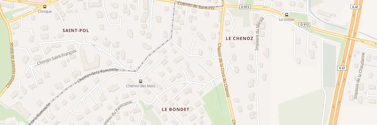 Plan du 14 Che des Maïs à Mouxy
