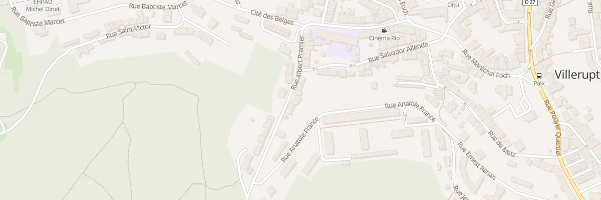 Plan du 20 Rue Albert 1er à Villerupt