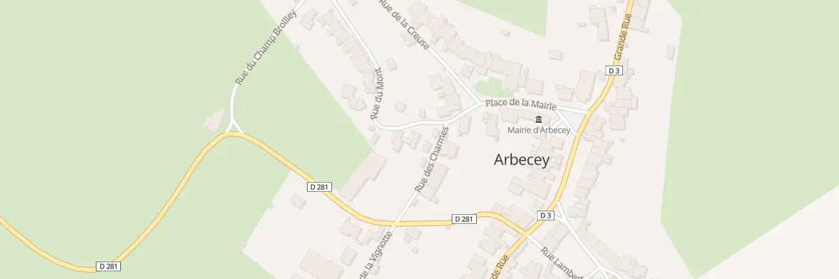 Plan du 1 Rue du Mont à Arbecey