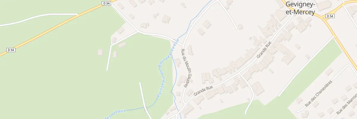 Plan du 2 Rue du Moulin Gaudrey à Gevigney-et-Mercey