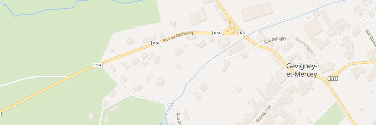 Plan du 9 Rue du Faubourg à Gevigney-et-Mercey