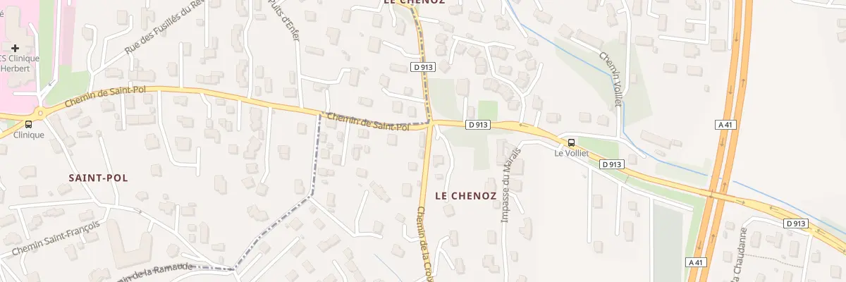 Plan du 1 Che de la Croix du Chenoz à Mouxy