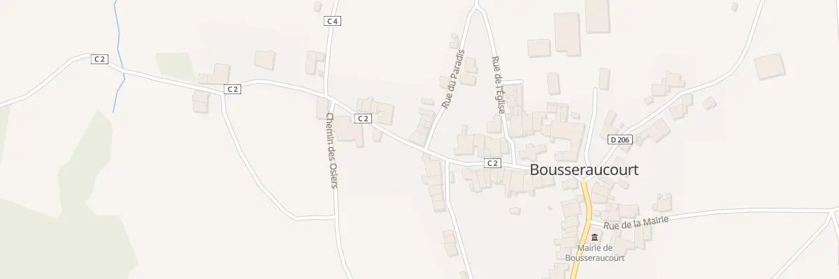 Plan du 2 Rue de la Brasserie à Bousseraucourt