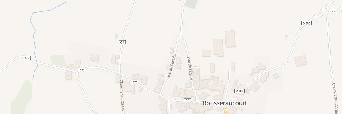 Plan du 9 Rue du Paradis à Bousseraucourt