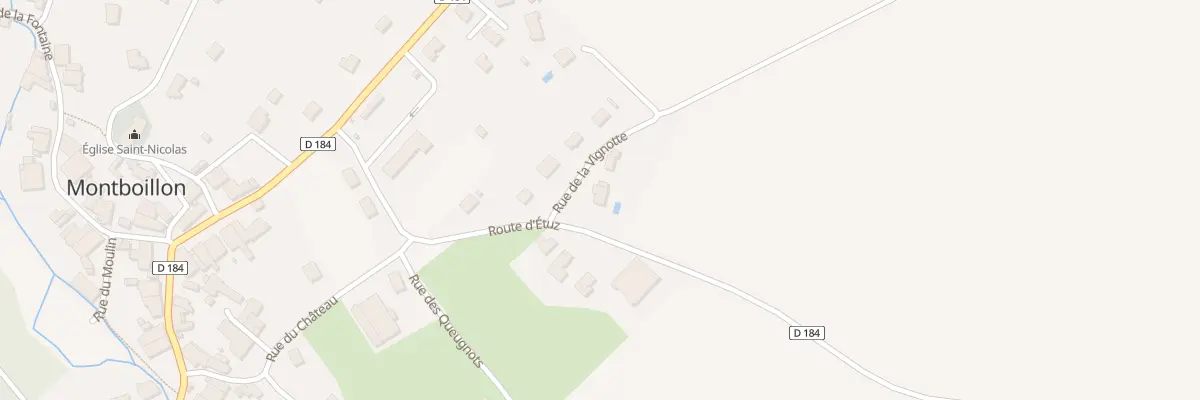 Plan du 2 Rue de la Vignotte à Montboillon