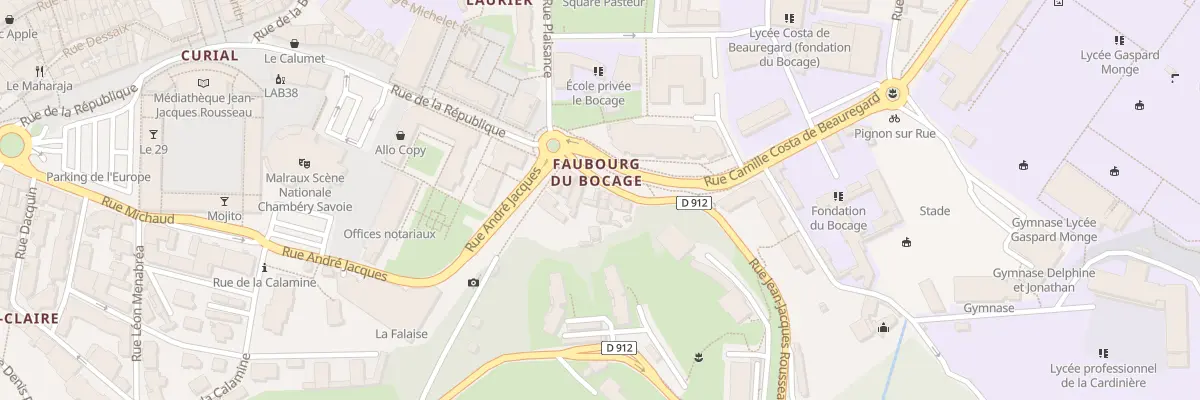 Plan du 36 Rue J-J Rousseau à Chambéry