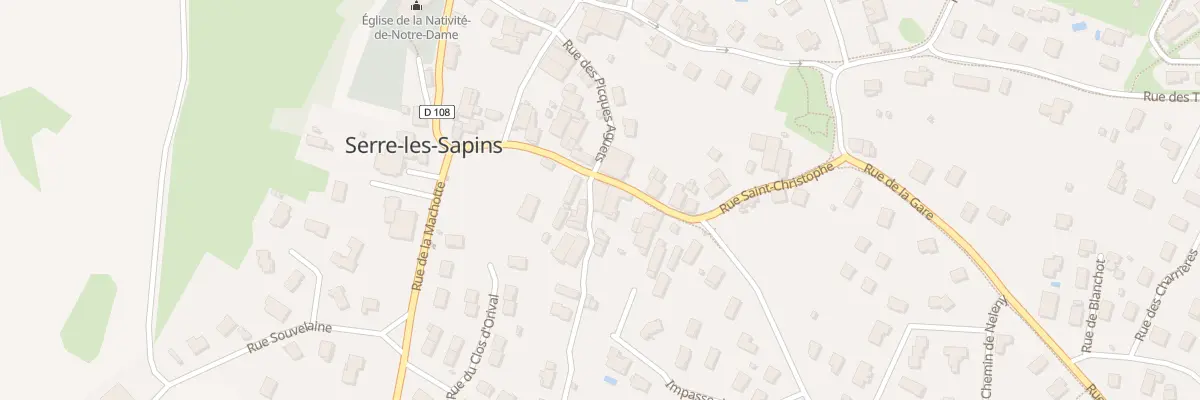 Plan du 12 Rue Saint Christophe à Serre-les-Sapins