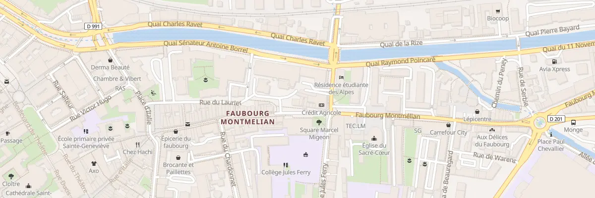 Plan du 227 Fg Montmélian à Chambéry